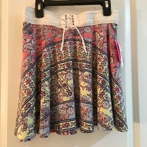 Cute Boho Belted Skirt
